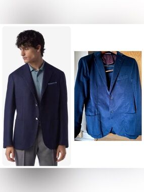 Corneliani Navy Blue Textured Sport Coat Never Worn